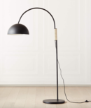 Online Designer Combined Living/Dining Jet Black Arched Floor Lamp 