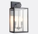 Online Designer Home/Small Office Manor Glass & Iron Sconce, Bronze/Glass