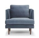 Online Designer Combined Living/Dining Polaris Armchair, Stax Dust Blue Velvet