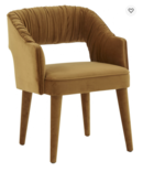 Online Designer Bedroom Zora Turmeric Velvet Dining Chair