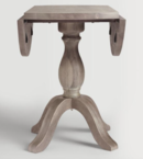Online Designer Combined Living/Dining Round Weathered Gray Wood Jozy Drop Leaf Table