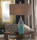 Online Designer Living Room Ocean Blue Art Glass Table Lamp