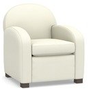 Online Designer Combined Living/Dining Farmhouse Upholstered Armchair, Ivory, Performance Heathered Basketweave