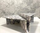 Online Designer Living Room Calacatta / Viola / Travertine Marble Triangle 2 Pieces Italian Design Coffee Table