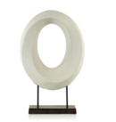 Online Designer Combined Living/Dining White Porcelain Oval Twist Sculpture on Stand Regular price