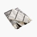 Online Designer Combined Living/Dining JEMA BLACK AND WHITE THROW WITH TASSELS