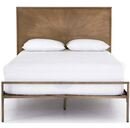 Online Designer Bedroom Sunburst Bed, Aged Brass