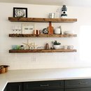 Online Designer Combined Living/Dining Wood Floating Shelves, Primitive Shelf, Floating Shelf