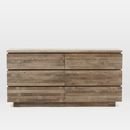 Online Designer Bedroom Emmerson® Modern Reclaimed Wood 6-Drawer Dresser - Stone Gray