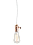 Online Designer Living Room Copper Pendant Light With Cloth Covered Cord