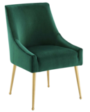 Online Designer Living Room Upholstered Discern Velvet Dining Chair in Green