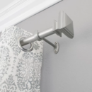 Online Designer Combined Living/Dining Square Finial Single Curtain Rod and Hardware Set