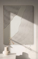 Online Designer Hallway/Entry Textured minimalist canvas art | custom art | home decor | Minimalist home | Wall Art | contemporary spaces | Plaster art | Modern |