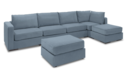 Online Designer Combined Living/Dining 6 Seats + 6 Sides Large Chaise Sectional Sofa