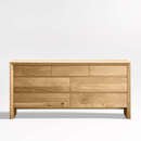 Online Designer Bedroom Baja 7-Drawer White Oak Wood Dresser