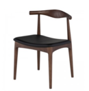 Online Designer Combined Living/Dining Saal Dining chair black-Black Leather Dining Chair
