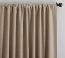 Online Designer Bedroom Emery Linen/Cotton Pole-Pocket Blackout Curtain - Walnut