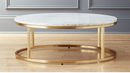 Online Designer Combined Living/Dining smart round marble brass coffee table