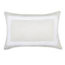 Online Designer Living Room Denim Square Patch Natural White Lumber Cushion