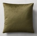 Online Designer Combined Living/Dining Velvet Oushak Solid Pillow Cover