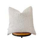 Online Designer Combined Living/Dining Gray and cream pillow cover