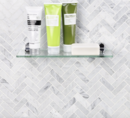 Online Designer Bathroom Carrara Herringbone 1x3 Polished Mosaic Tile