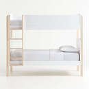Online Designer Bedroom Babyletto White & Washed Natural TipToe Bunk Bed