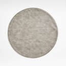 Online Designer Dining Room Maxwell Round Grey Easy-Clean Placemat