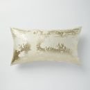 Online Designer Living Room Metallic Clouds Brocade Pillow Cover