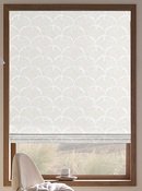 Online Designer Bedroom FLAT ROMAN SHADES - (2 small windows on bed wall)