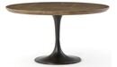 Online Designer Combined Living/Dining Charles Industrial Brass Round Tulip Iron Dining Table