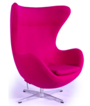 Online Designer Living Room Cashmere Wool Upholstery Egg Chair