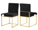 Online Designer Combined Living/Dining Roscoe Velvet Upholstered Side Chair (Set of 2)