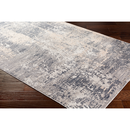 Online Designer Combined Living/Dining Blue Abstract Area Rug