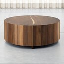 Online Designer Living Room Dillon Natural Yukas Round Wood Coffee Table