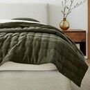 Online Designer Bedroom European Flax Linen Tack Stitch Quilt