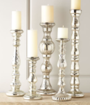 Online Designer Dining Room Five Mercury-Glass Candleholders