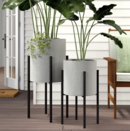 Online Designer Living Room Arzola 2 piece Iron Pot Planter set