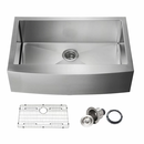 Online Designer Kitchen K1-SF33 33'' L Undermount Single Bowl Stainless Steel Kitchen Sink