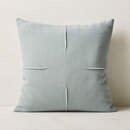Online Designer Living Room Tuck Silver Blue Throw Pillow