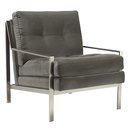 Online Designer Living Room Axel Accent Chair - Brushed Silver