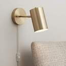 Online Designer Bedroom Carla Polished Brass Down-Light Pin-Up Wall Lamp