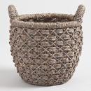 Online Designer Living Room Small Gray Hyacinth Evelyn Tote Basket