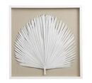 Online Designer Combined Living/Dining Palm Leaf Shadow Box Art - White