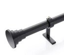 Online Designer Combined Living/Dining CB Tiered Matte Black Finial and Curtain Rod Set 48