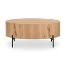 Online Designer Living Room Lofted Oak Round Drum Coffee Table