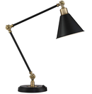 Online Designer Bedroom Wray Black Antique Brass Adjustable Desk Lamp with USB Port