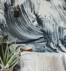 Online Designer Living Room Paint Strokes Mural