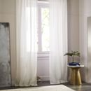 Online Designer Living Room Sheer Belgian Flax Linen Curtain - Ivory