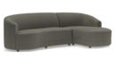 Online Designer Combined Living/Dining Infiniti 2-Piece Curve Back Sectional